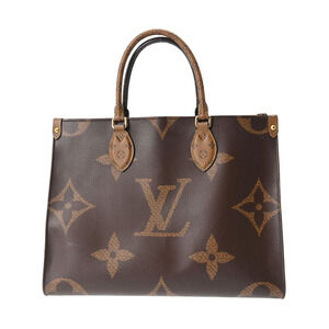 Louis Vuitton Monogram Giant On the Go Tote Brown Reverse Canvas Handbag